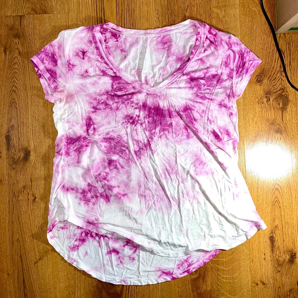 American Eagle Tshirt | Pink Tie Dye | Xs